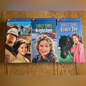 VHS Shirley Temple Lot of Three Movies
